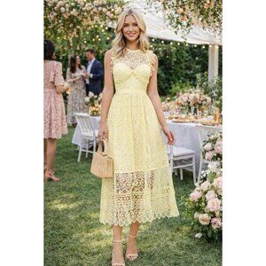 Yellow Self-Portrait Dress